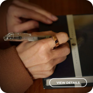 Omni Health Ring wearable design in gold finish